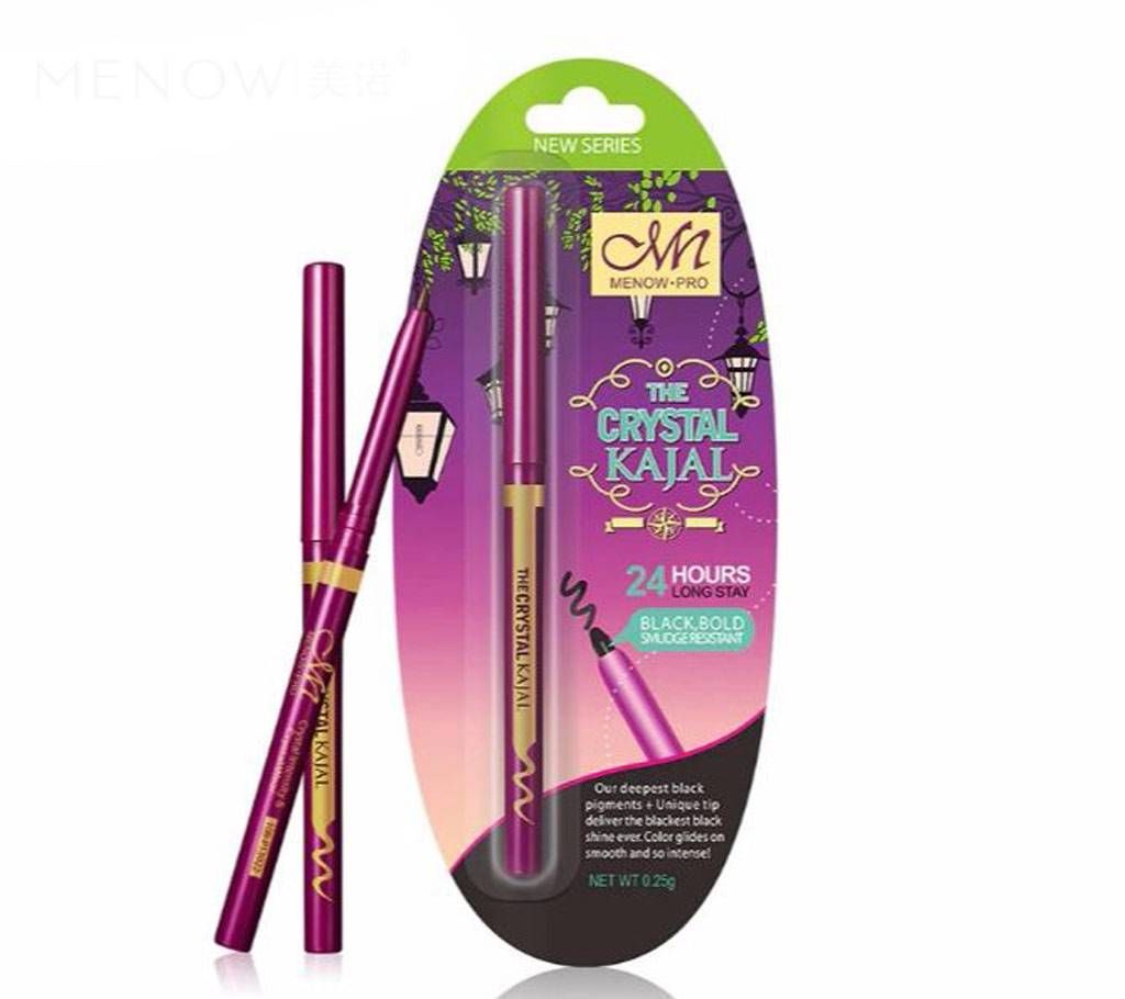 M.N Brand Waterproof Black Crystal Kajal Eye Pencil Eyeliner Long Lasting Pen-1Pcs-0.25g-China