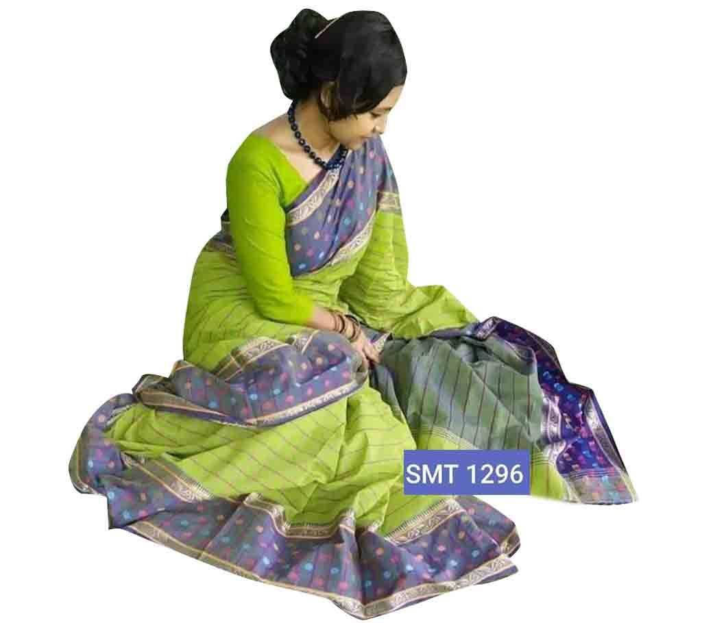 Tangail Cotton Saree- Light Green 