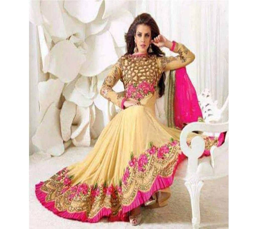 Semi-stitched Georgette Long Three-Piece (Copy)