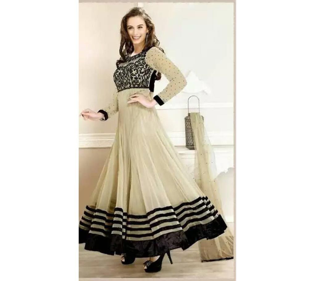 Semistitched Georgette Embroidery Long Party Suit (Copy)