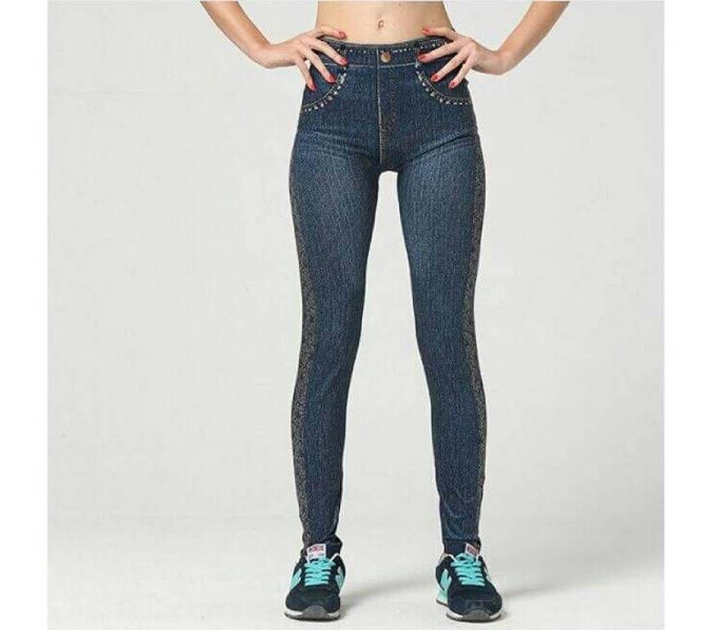 Denim Printed Leggings