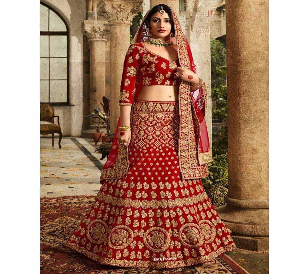 Semistitched Indian Embroidery Georgette Lehenga (Copy)