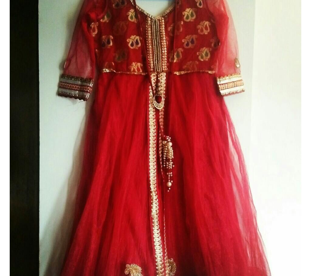 jorjet and katan combination round dress