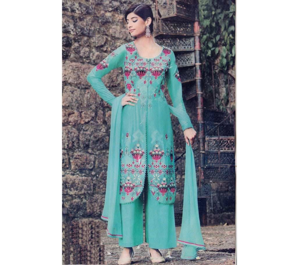 unstitched Indian cotton three piece- replica 