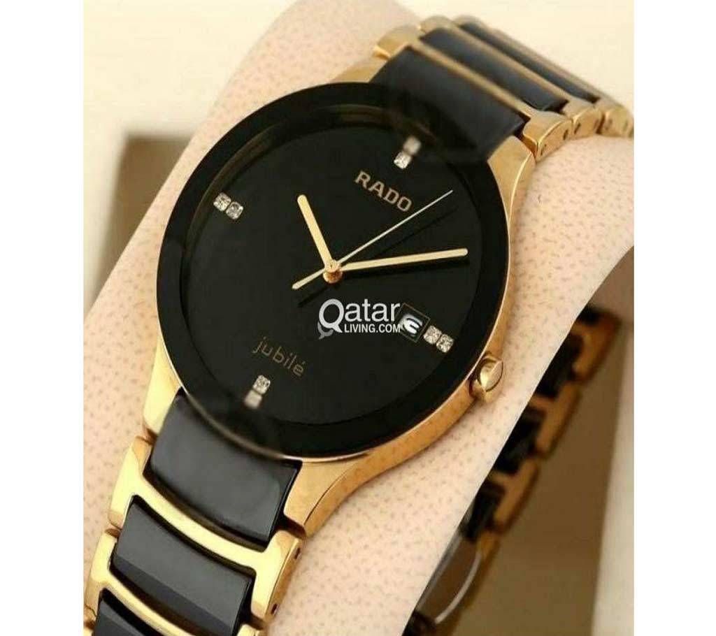 Stainless Steel Analog Watch for Women - Black and Golden