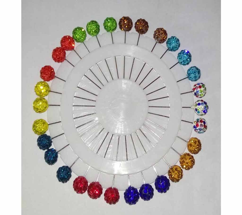 Stone Setting Hijab Pin(30Pcs)