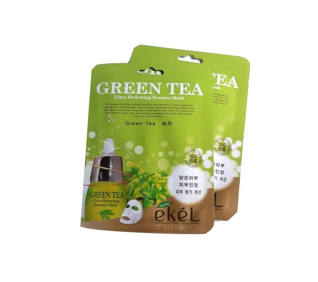 Ultra Hydrating Moisture Essence Mask Ekel Green tea (25mlx5 Packs) Korea