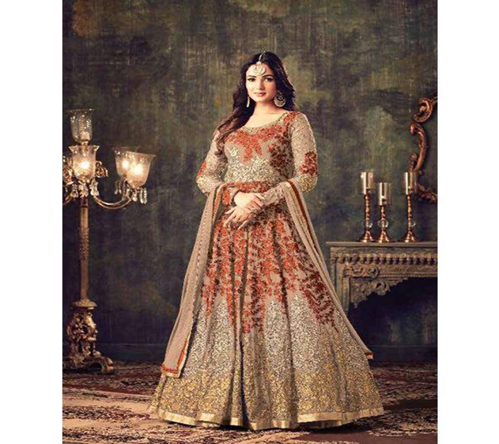 Maisha un-stitched georgette embroidery anarkali suit maskeen 4705