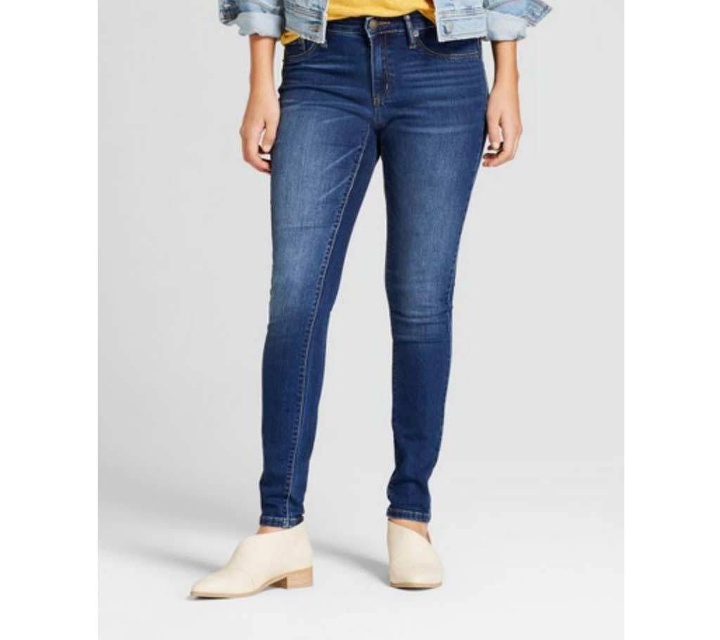 Ladies Denim Navy Blue Jeans 