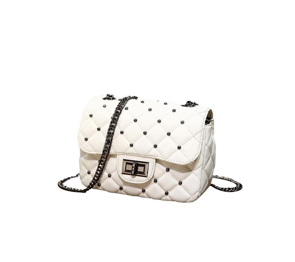 Product details of New Fashion Luxury Design Lingge Chain Shoulder Bag (1816 Off-White)