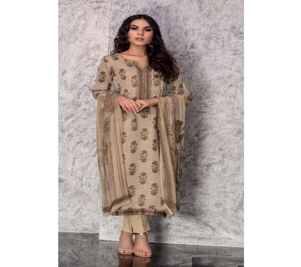 Rivaa Sahira  1302-B Unstitched Jaam satin Suit