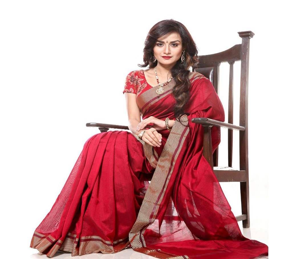 Cotton And Silk Mixed Sharee