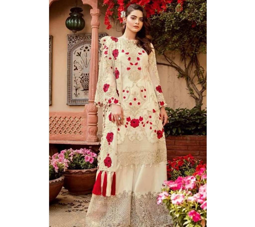 Deepsy Imorzia Vol 10 - 800-505 - Cream Unstitched Georgette 3Pcs