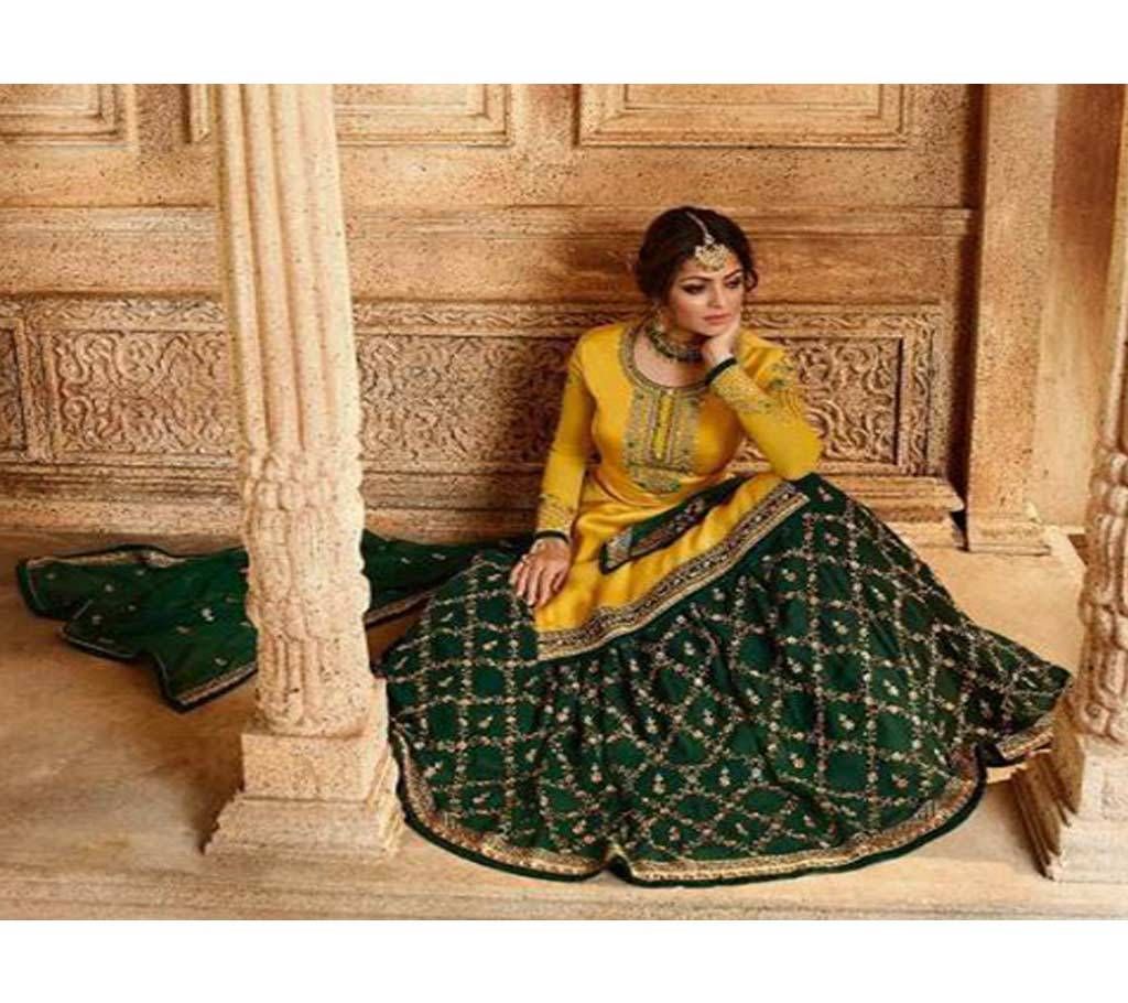 Unstitched Georgette with embroidary Replica 3 pcs