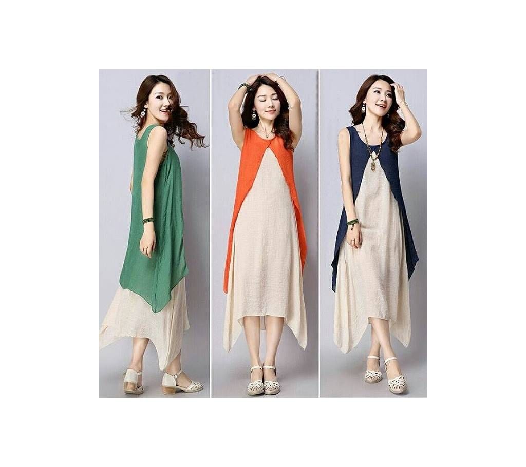 Off white Green,Orange Navy Blue  Georgette Borka for women