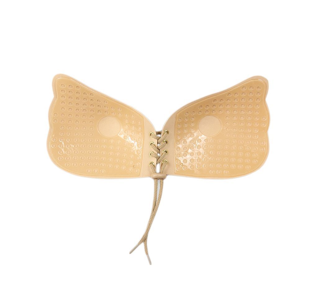 Women Self Adhesive Strapless Bandage Blackless Solid Bra