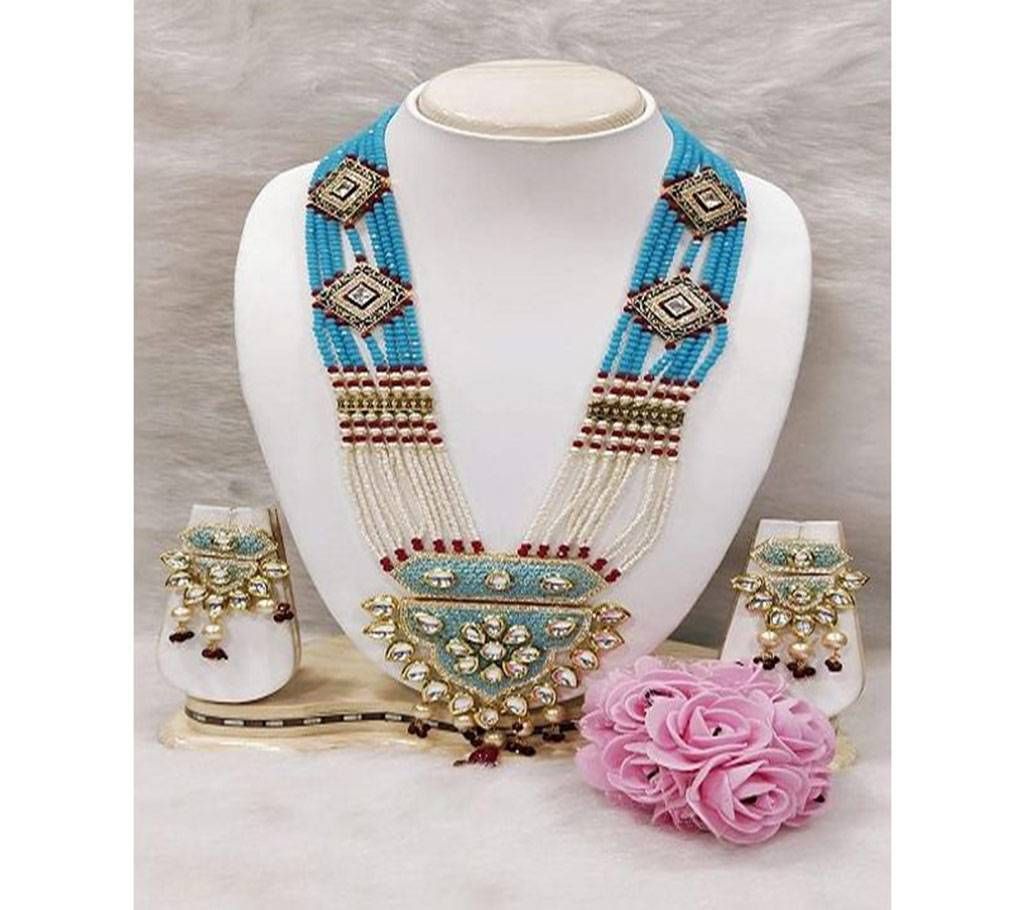 Royal Kundan Haar - 04 - Ocean Blue