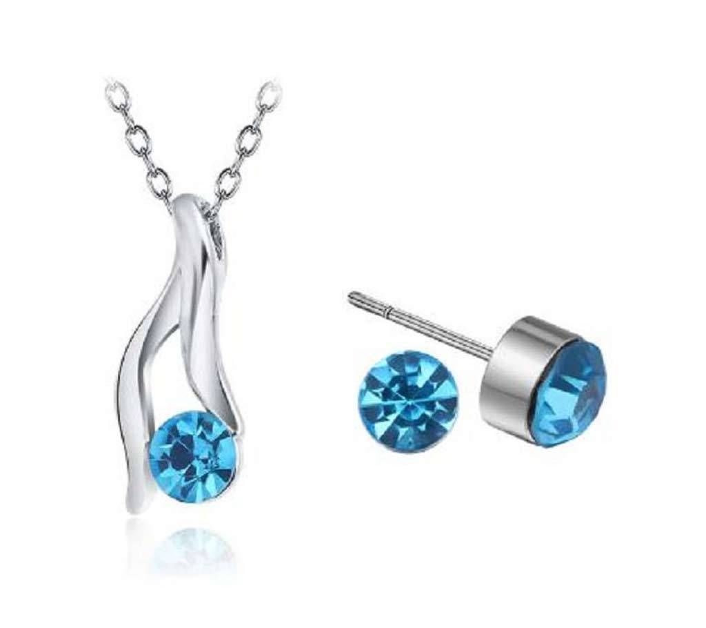 Girls accessories big set crystal accessories austria crystal necklace stud earring