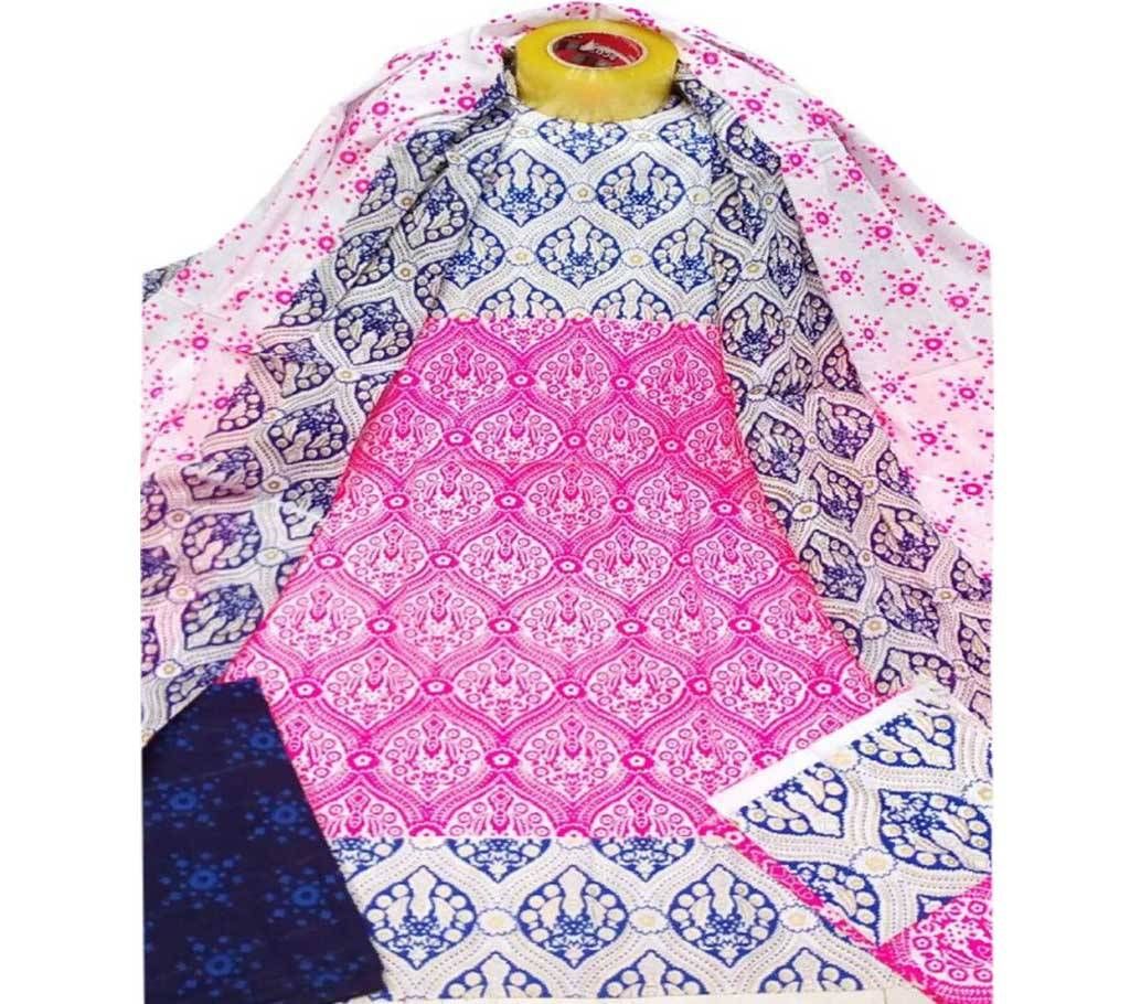 Unstiched block printed salwar kameez for woman seblock-1005