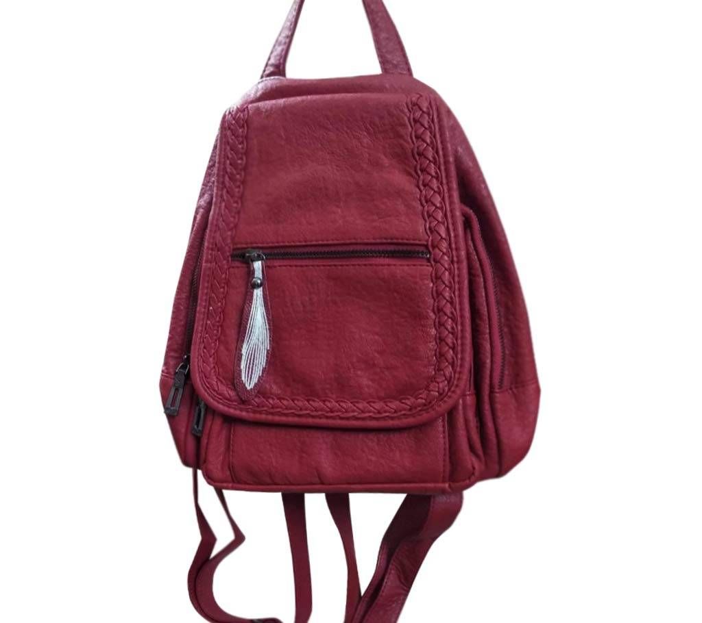 Ladies Artificial Leather Bag Pack