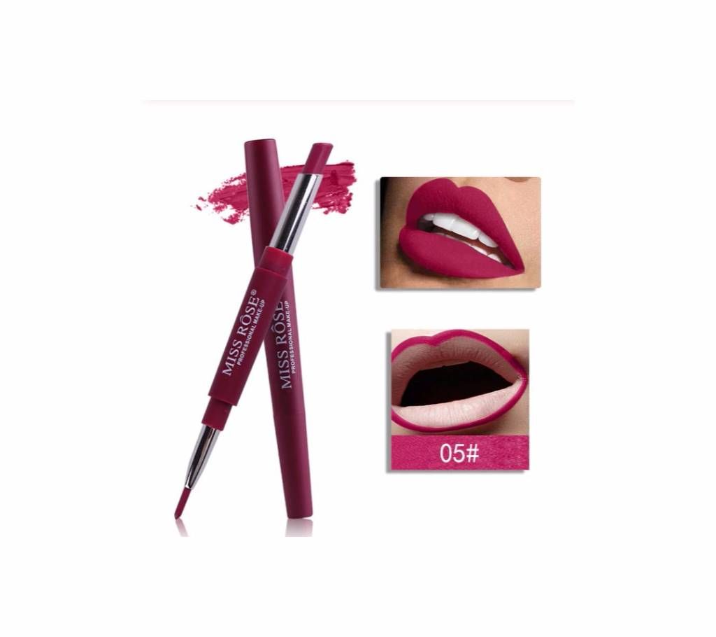 MISS ROSE 2 In 1 Waterproof Lip Liner Pencil Lipstick