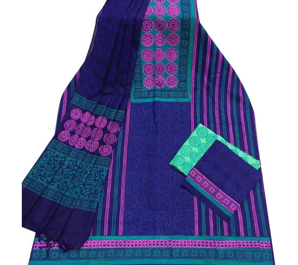 Unstitched Block Printed Cotton Salwar kameez fs-16