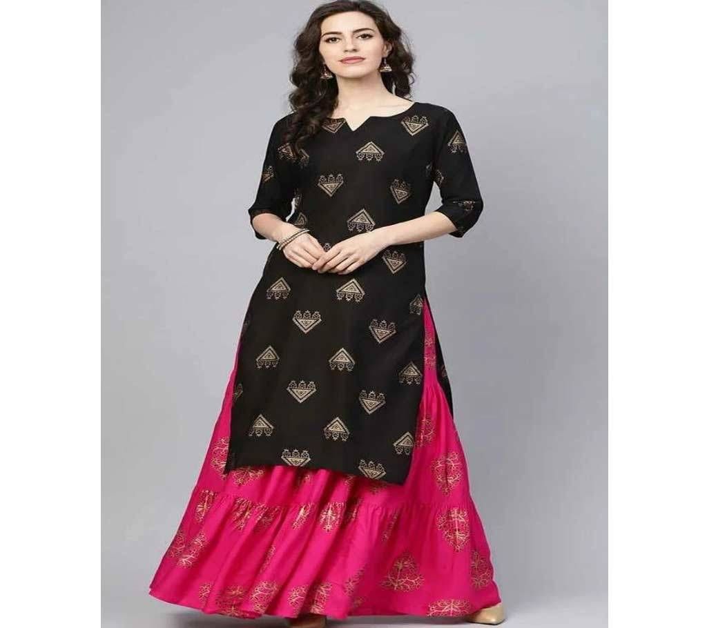 Latest Block Printed Salwar Kameez for Women fs-61-2pcs 