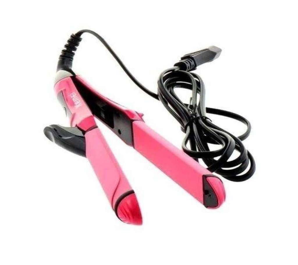 KM 1055 Hair Straightener and Curling Iron - Pink