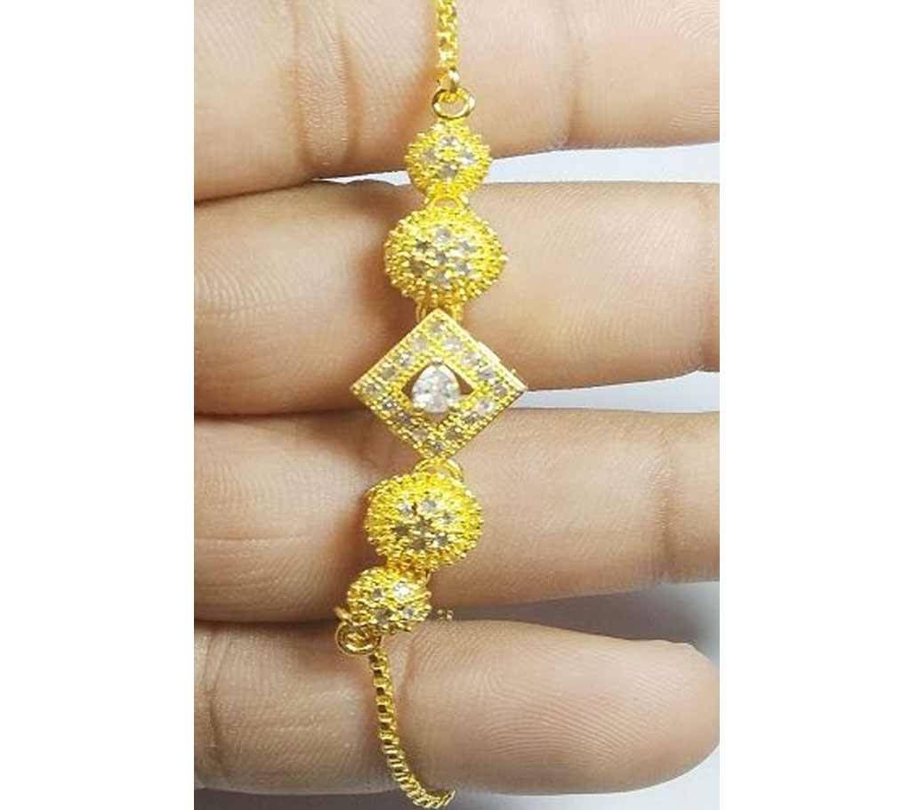 Womens Gold Plated Bracelet with Stone  93  RPB