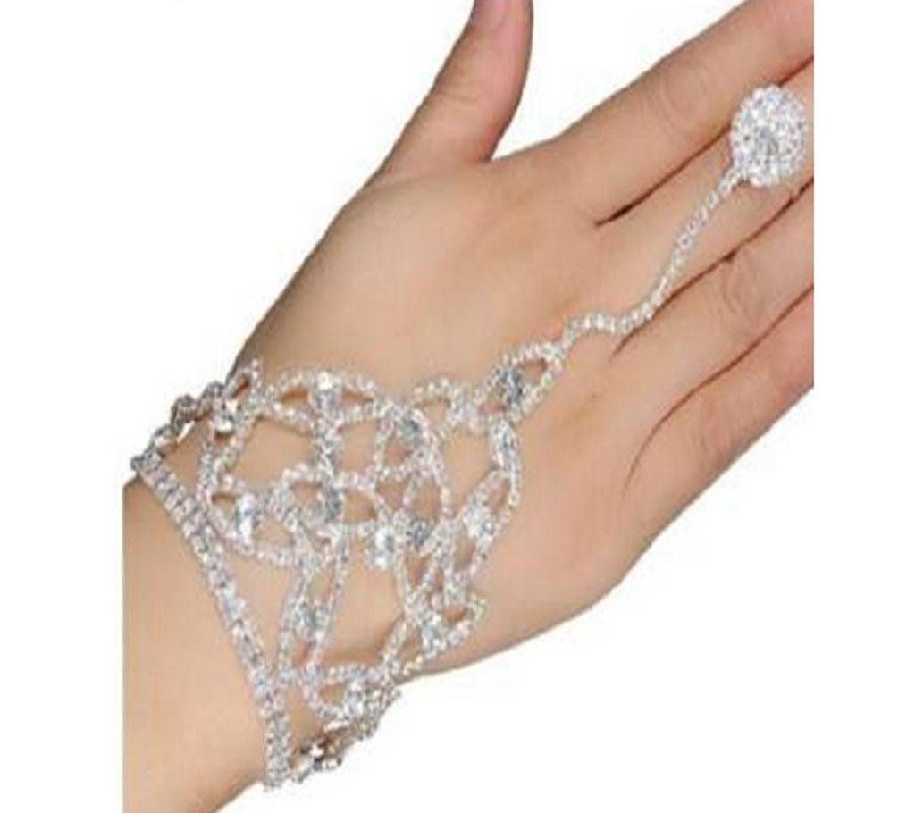 Bracelet with finger ring for women 