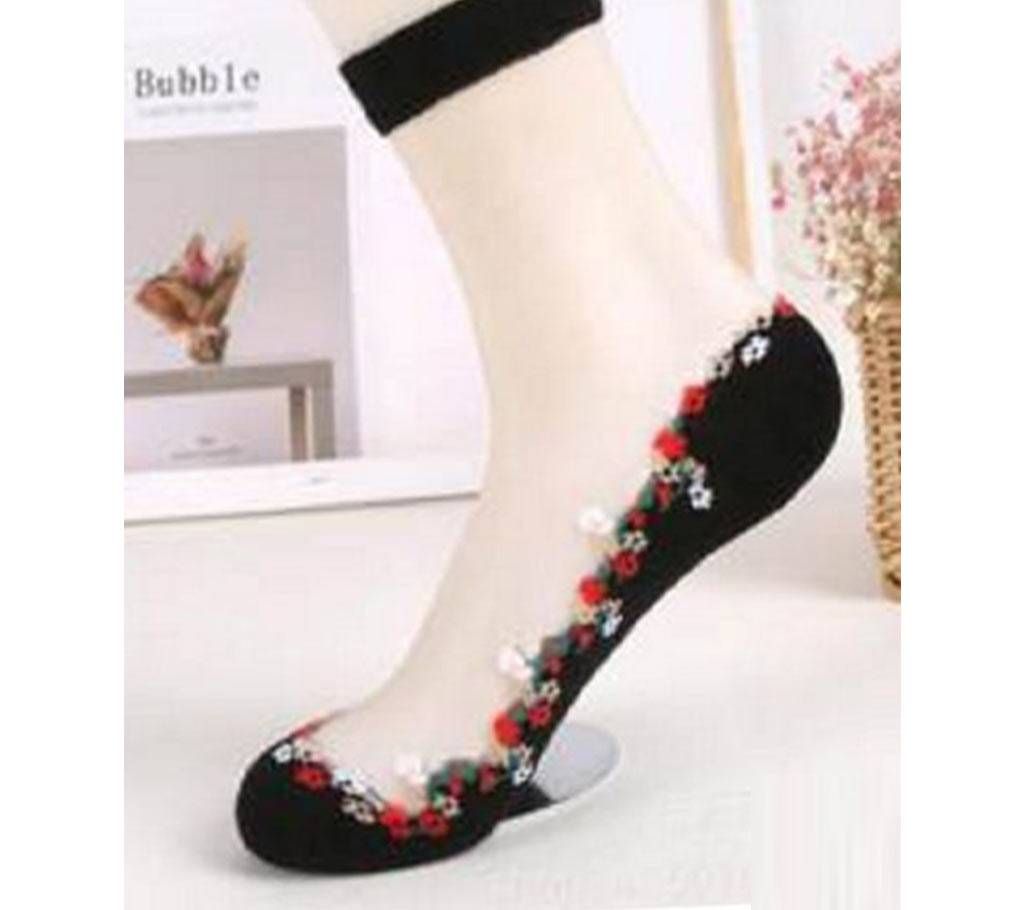 Spring and summer thin section cotton short stockings Womens  