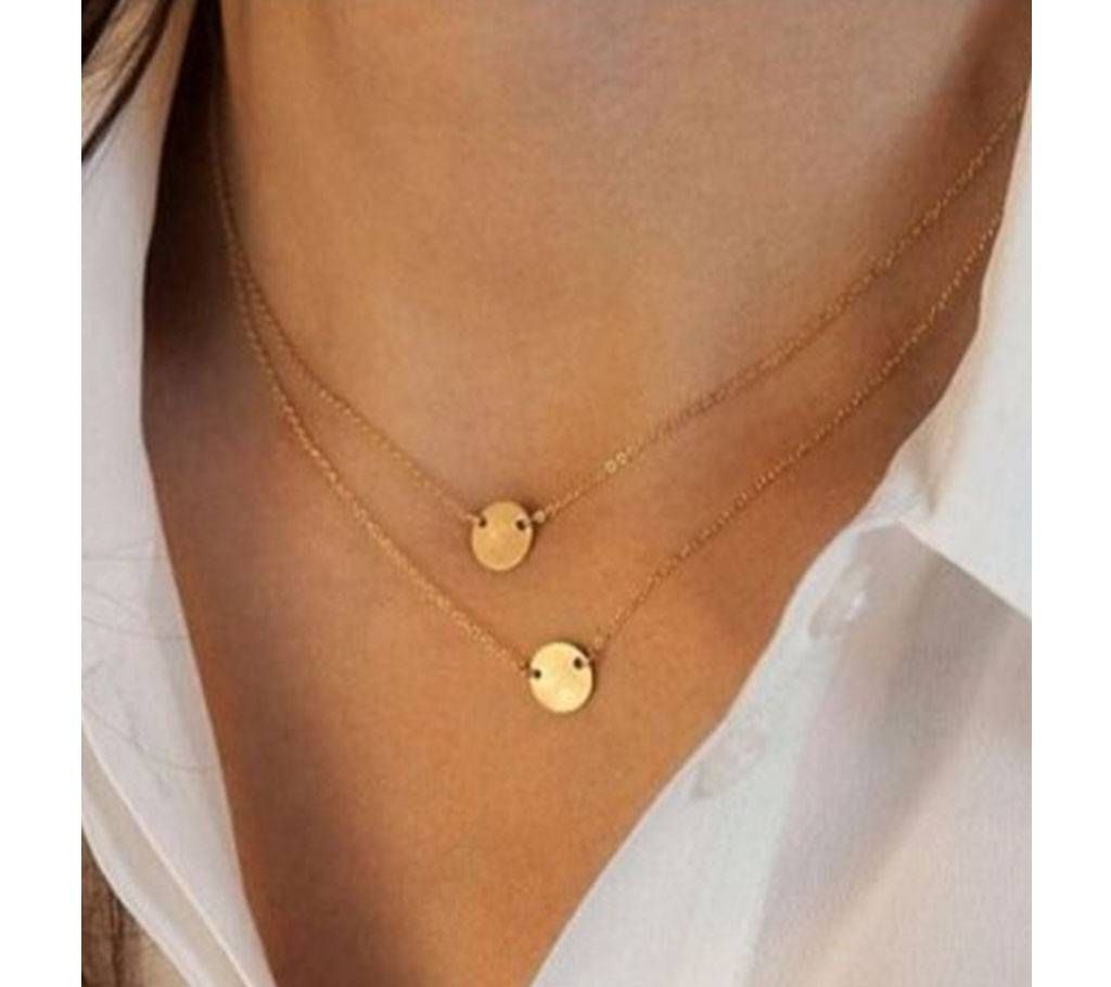 Multilayer Disc Necklace  For  Women