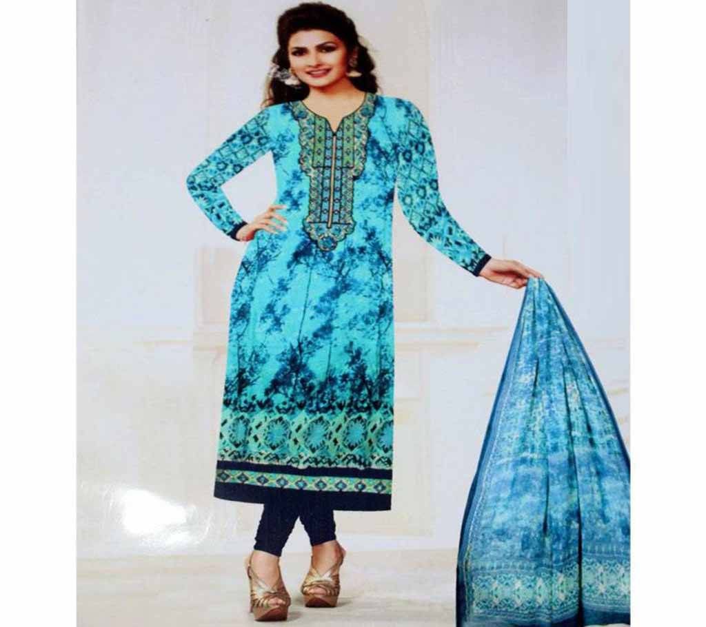 Unstitched embroidery santoon three piece-copy