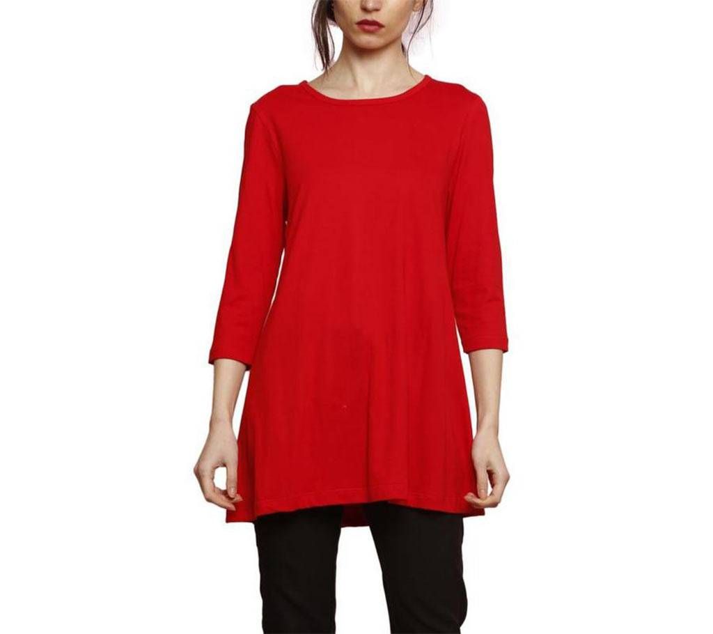 Clifton Women's Branded Comfortable Tunic Top - Bright Red
