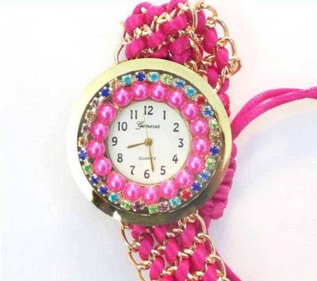 New Geneva Ladies Wrist Watch - Pink