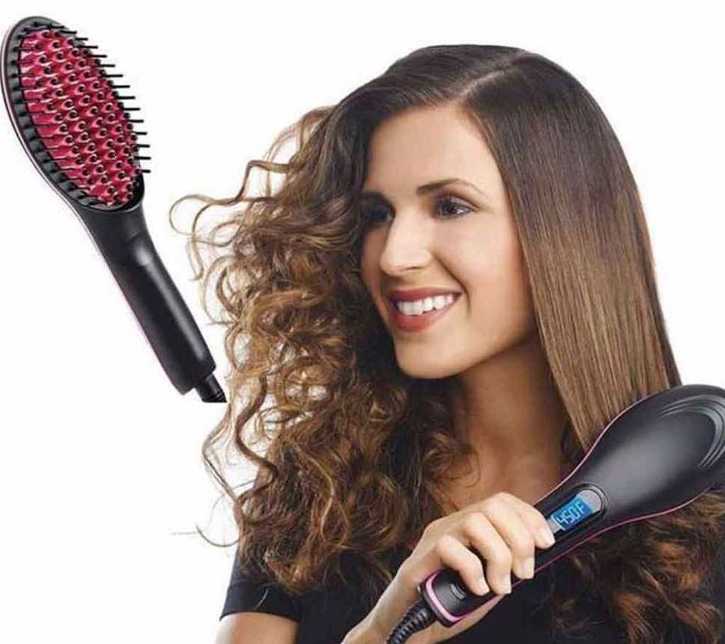 Simple Straight Ceramic Hair Stretcher Brush