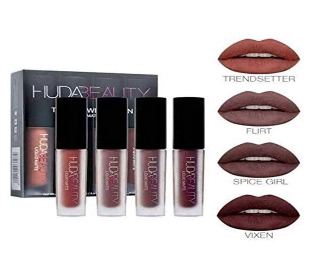 Huda Beauty Brown Edition Lipstick - 4 pcs - Malaysia