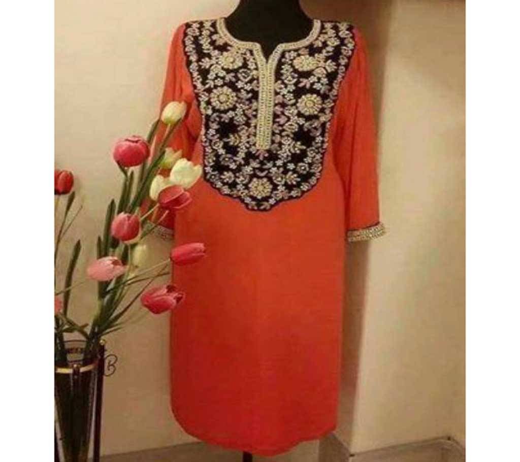 Unstitched karchupi work Weightless Georgette Single Kamiz