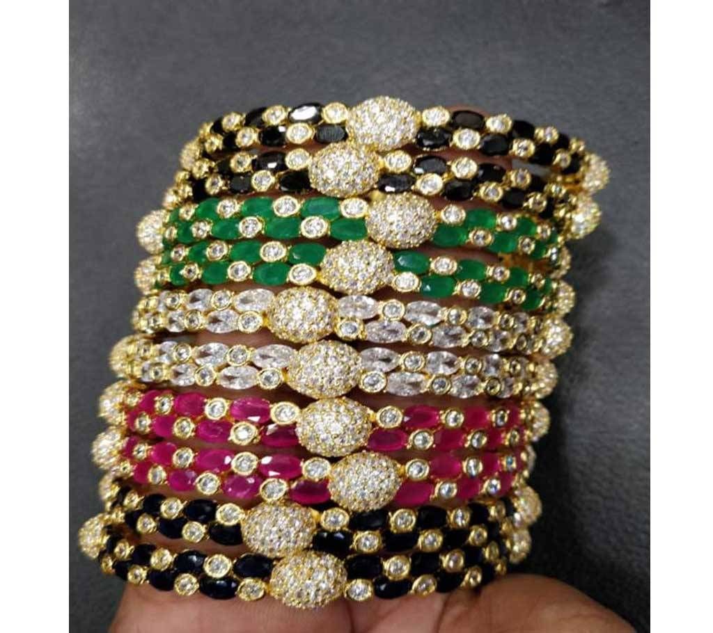Diamond Cut Gold Plated Bangles 