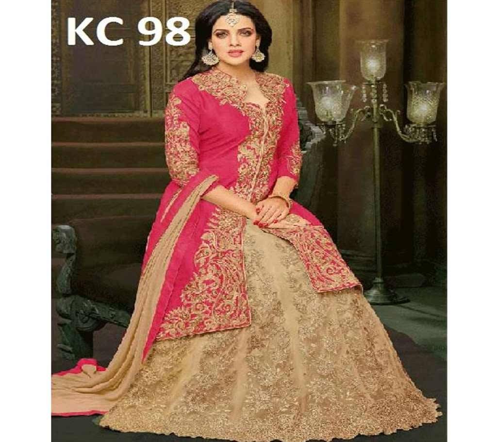 Semi Stitched Embroidery Georgette Lehenga KC 98 Copy