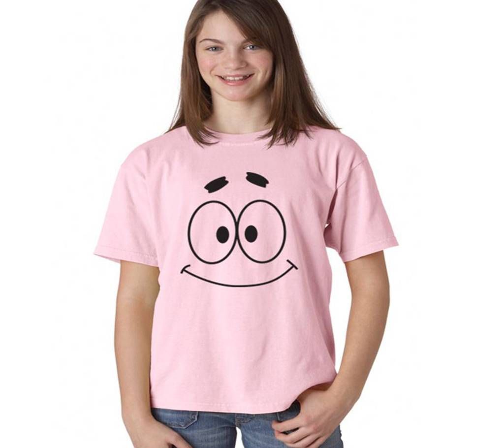 SMILE Ladies Half Sleeve Cotton T-Shirt