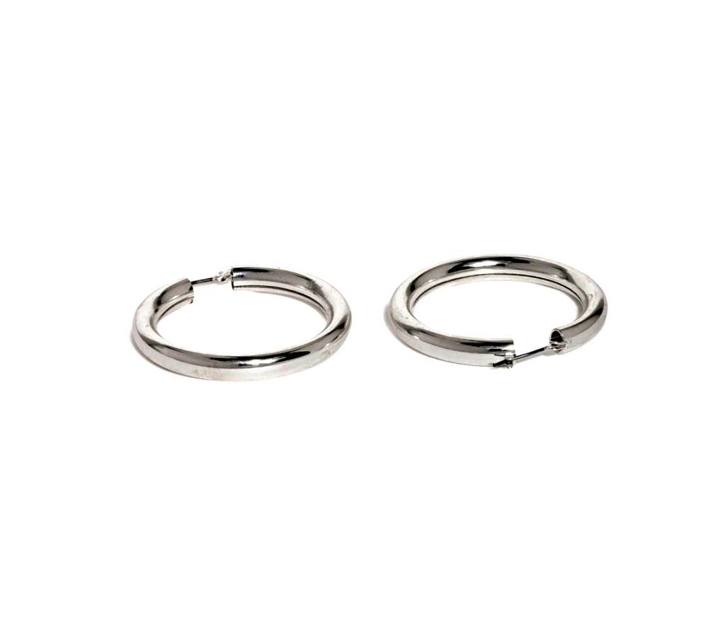 Accessorize Silver-toned Circular Hoop Earring