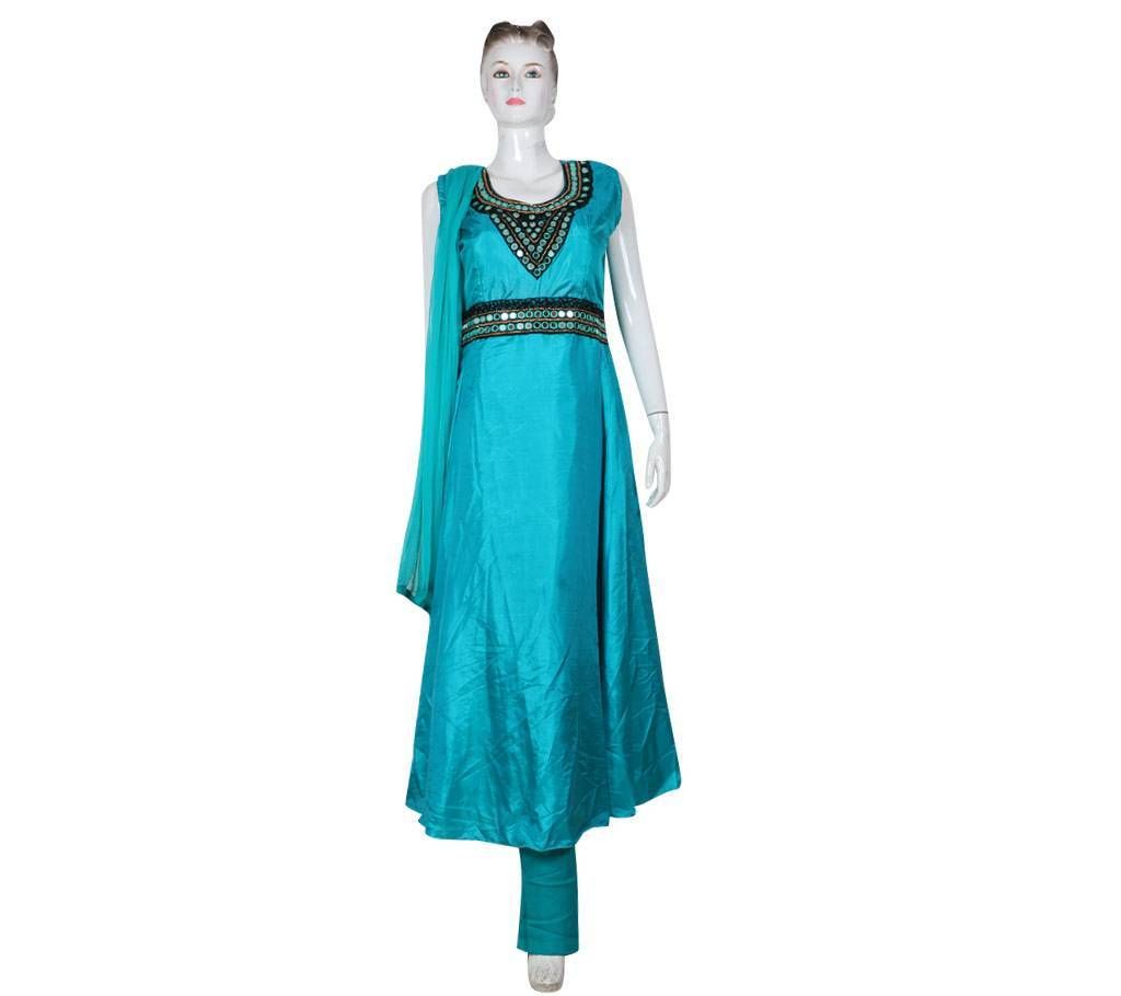 Unstitched embroidery chiffon three piece 