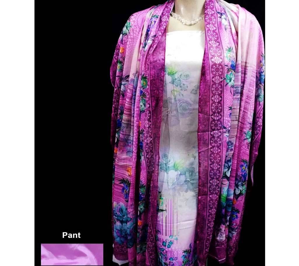 Indian Shamu Silk Printed Three Piece 