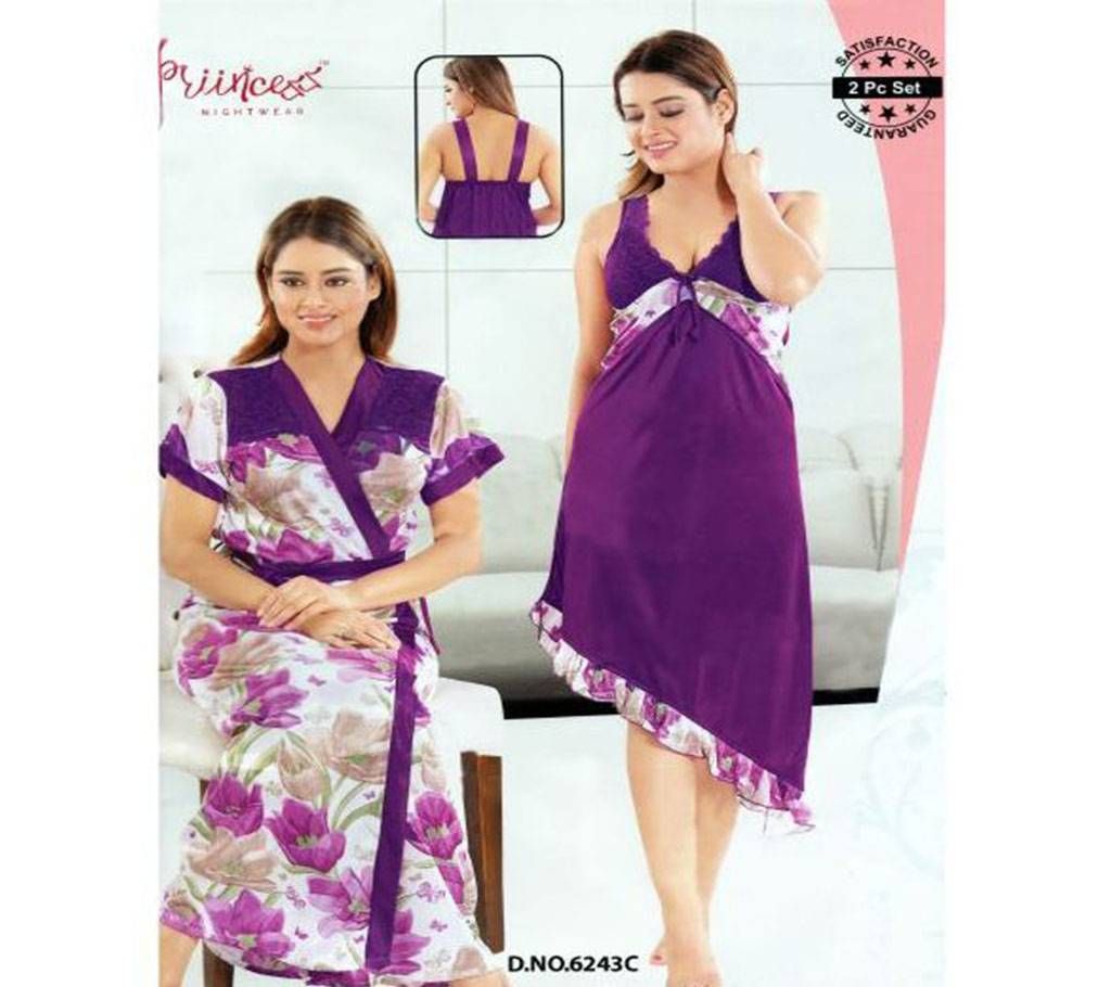 Fashionable Two Part Nighty-6243 C