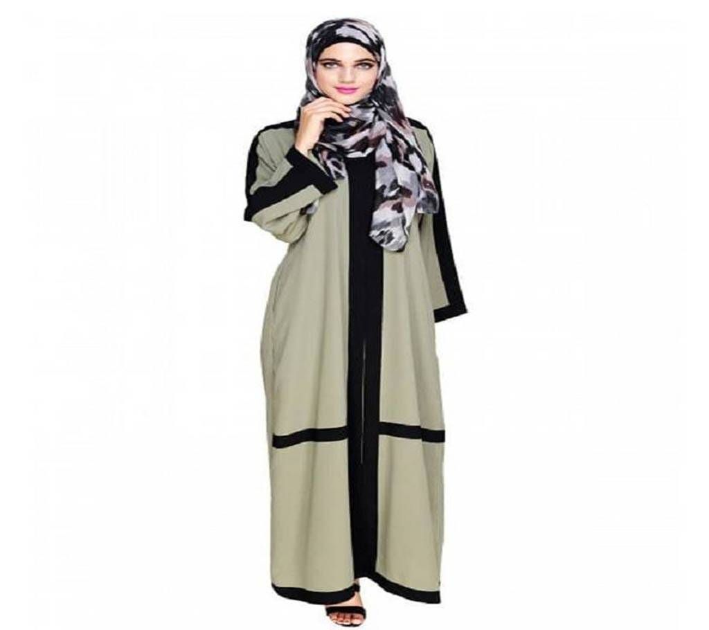 Dark Khaki Georgette Borka For Women