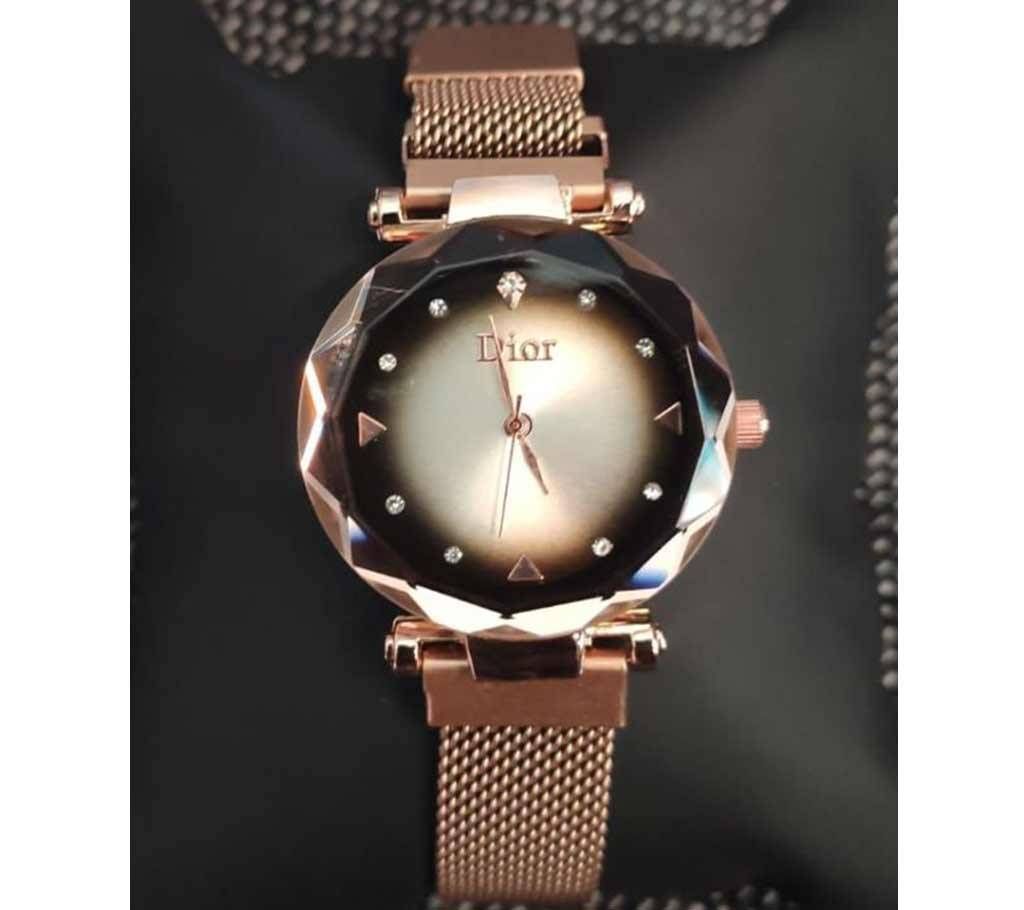 Womens Watch - Black & Gold
