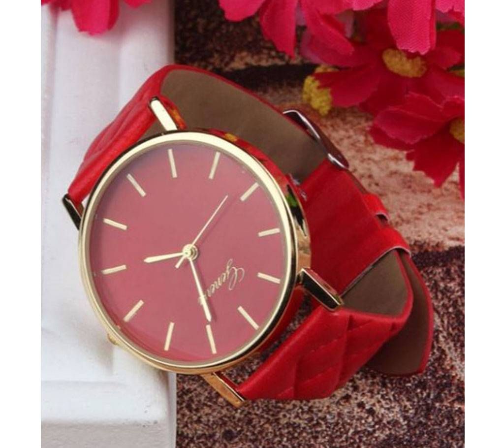 Geneva Leather  Quartz Wristwatches  For Women
