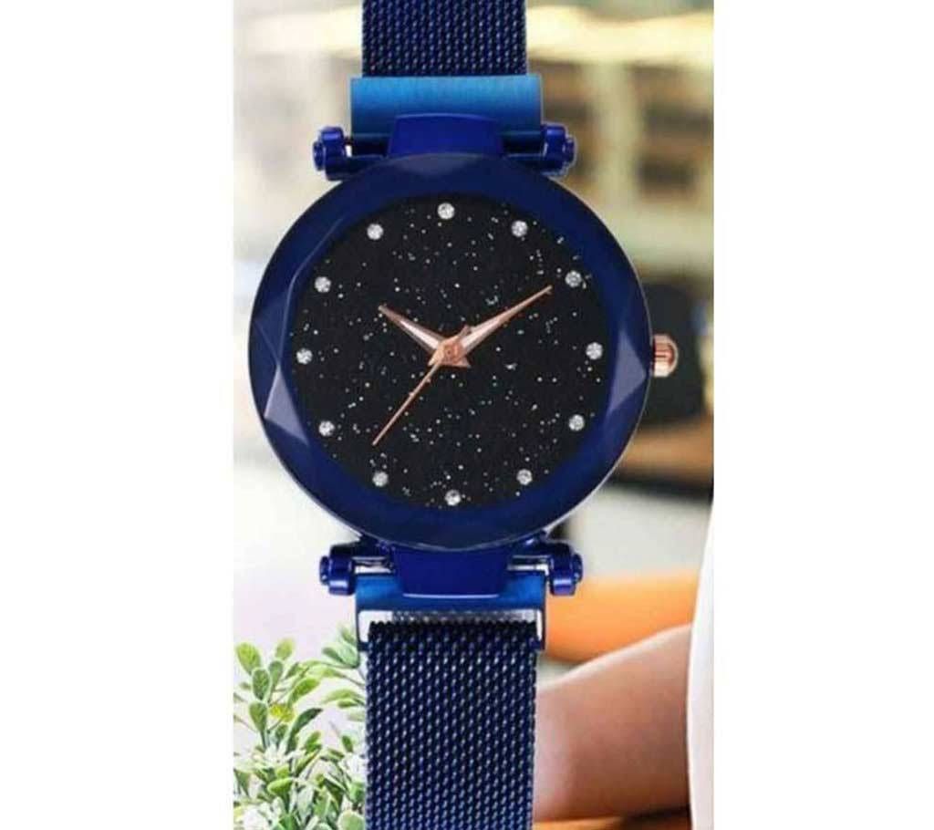 Magnet Chain Ladies Wrist Watch - Blue