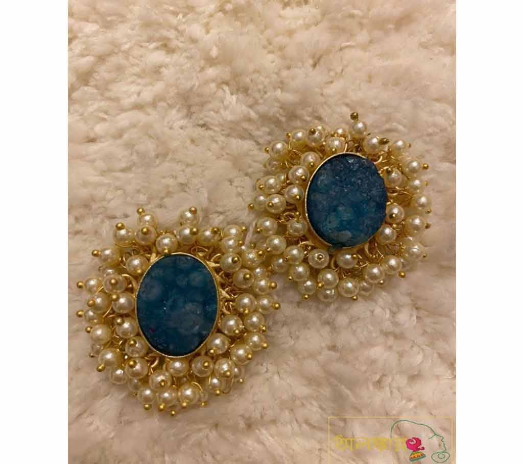 Uncut Sky Blue Stone Oval Shape Top